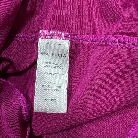 Athleta Top Women's XS Pacifica Wrap Long Sleeve 1/2 Zip‎ Crew Neck Purple Run - Picture 5 of 7